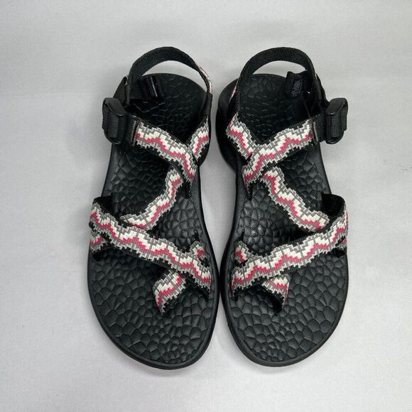 Chaco Updraft EcoTread-2 Sandal Women's Size 6 Black Gray Pink Tapestry Toe Loop - Picture 3 of 12